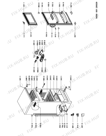 Схема №1 ART 531-1/H с изображением Элемент корпуса для холодильника Whirlpool 481246228548