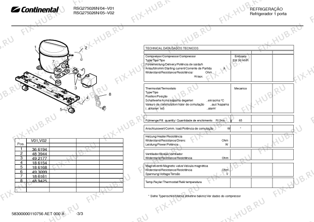 Схема №2 RSG275026N CONTINENTAL с изображением Дверь для холодильной камеры Bosch 00241114