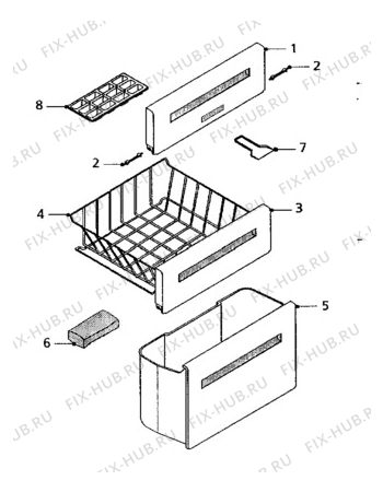 Взрыв-схема холодильника Zanussi ZV90T - Схема узла Furniture