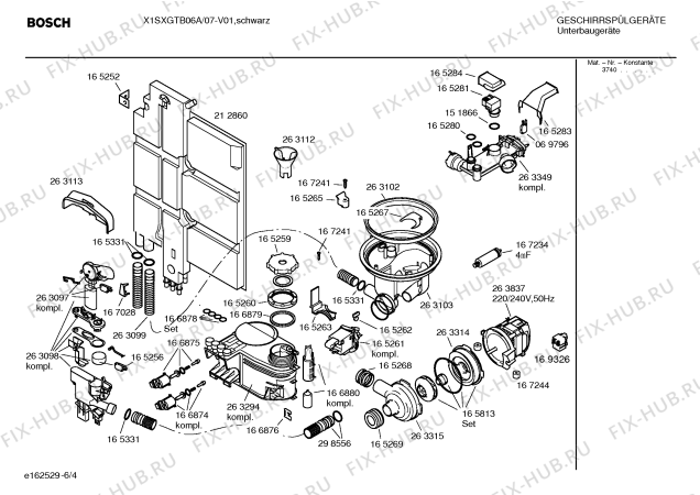 Взрыв-схема посудомоечной машины Tchibo X1SXGTB06A - Схема узла 04