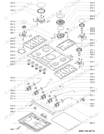 Схема №2 AKM 394/AE с изображением Поверхность для электропечи Whirlpool 481010400182