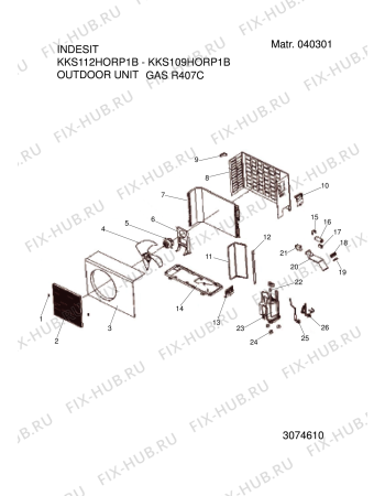 Взрыв-схема кондиционера SOLUTIONS KKS112H0RP1B (F026702) - Схема узла