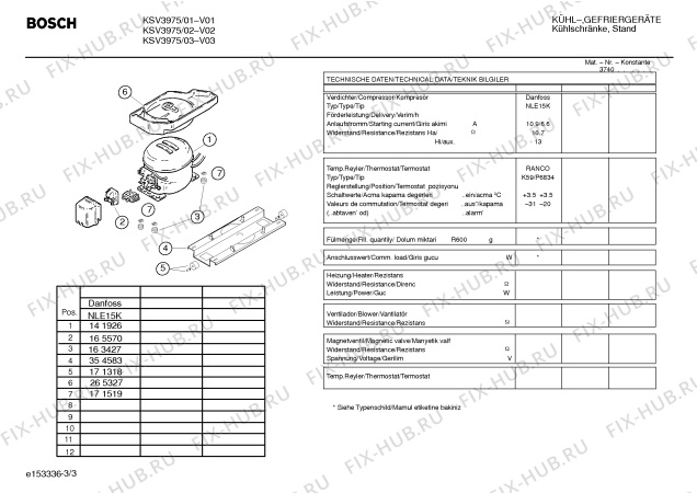 Схема №3 KSV3975 с изображением Скоба для холодильной камеры Bosch 00356271
