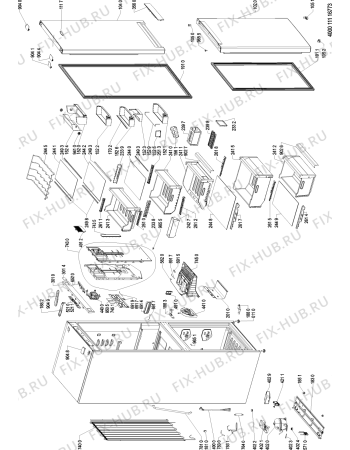 Схема №2 BSNF 9773 OX с изображением Панель управления для холодильной камеры Whirlpool 481011160104