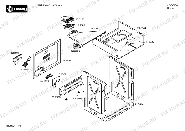 Схема №4 3HP503N с изображением Кольцо для плиты (духовки) Bosch 00174581