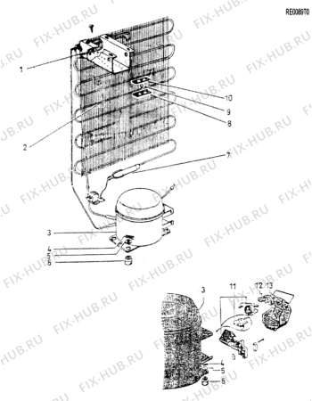 Взрыв-схема холодильника 2I MARCHI FRG1510NECO (F018643) - Схема узла