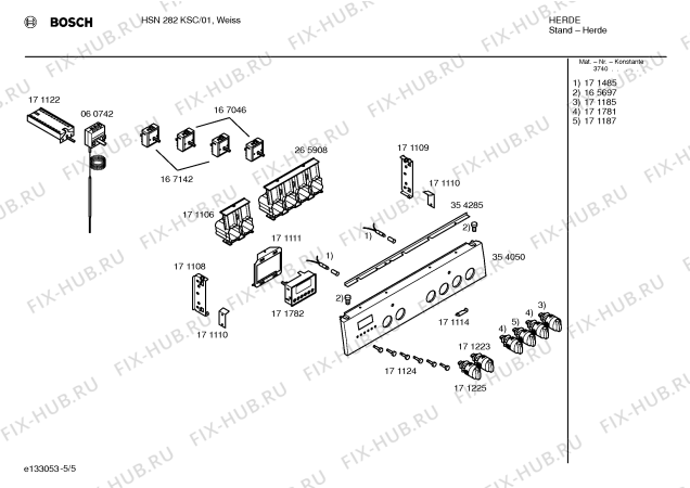 Схема №4 HSN282KSC с изображением Инструкция по эксплуатации для электропечи Bosch 00523348