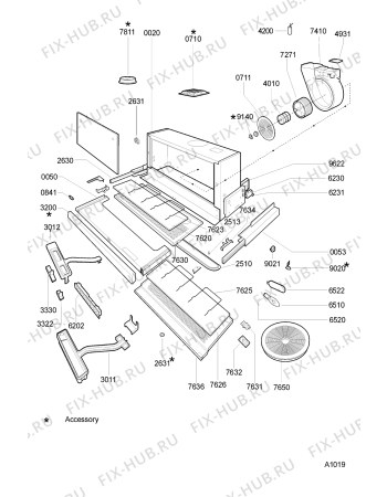 Схема №1 AKR 683 GY-1 с изображением Винтик для электровытяжки Whirlpool 482000003765