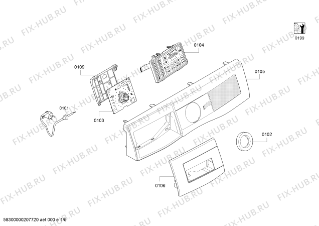 Схема №6 WDU28540IT с изображением Модуль сушки для стиралки Bosch 12020420