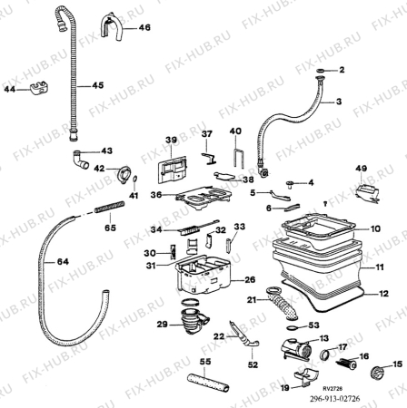 Взрыв-схема стиральной машины Zanussi ZT830X - Схема узла W30 Water details  D