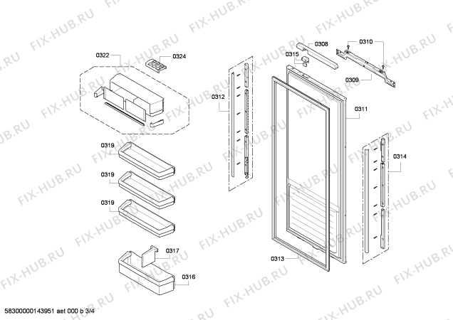 Схема №4 KI39FP60RU с изображением Поднос для холодильника Siemens 00677029