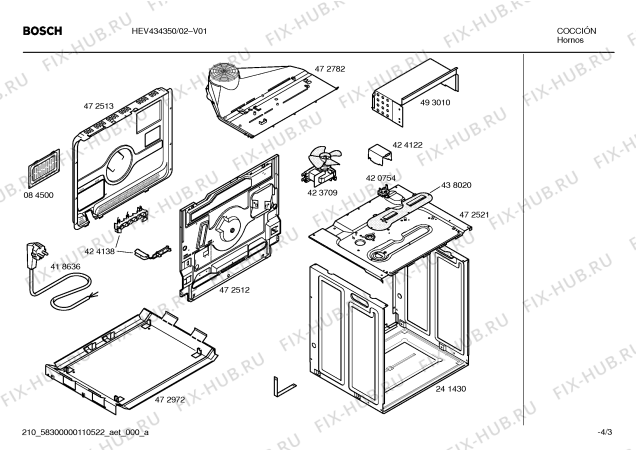 Схема №4 HEV230250 с изображением Инструкция по установке/монтажу для электропечи Bosch 00593436
