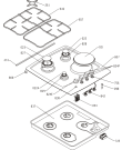 Схема №1 KMS63B (166396, KVK64K-1VD) с изображением Керамическая поверхность для электропечи Gorenje 156683