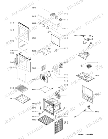 Схема №1 503.687.79 с изображением Всякое для плиты (духовки) Whirlpool 488000522291