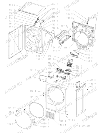 Схема №2 AZA HP 8781 с изображением Блок управления для стиралки Whirlpool 481010552233