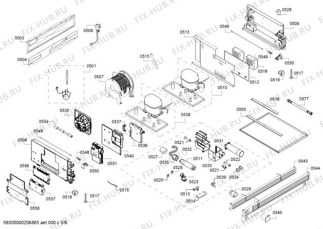 Схема №8 RB472704, Gaggenau с изображением Изоляция для холодильника Bosch 00776840