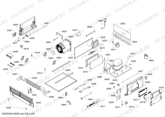 Схема №6 RF413300 Gaggenau с изображением Вставная полка для холодильника Bosch 00749186