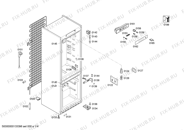 Схема №3 KGN39X70 с изображением Дверь для холодильной камеры Bosch 00244401