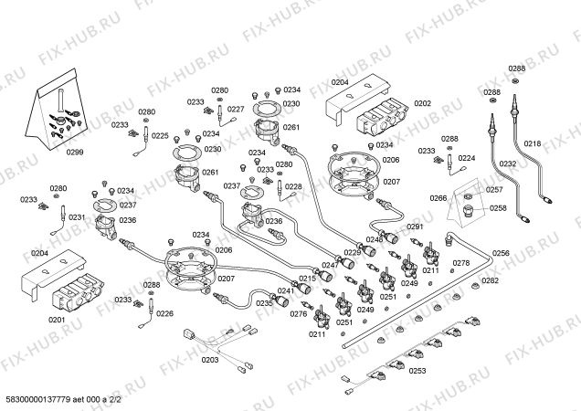 Схема №2 T29R96N0 ENC.T29R96N0 4G+2W NE90F REIGNITION с изображением Рассекатель горелки для электропечи Bosch 00615673