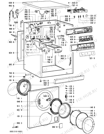 Схема №2 WA 86860-CH с изображением Обшивка для стиралки Whirlpool 481245212719
