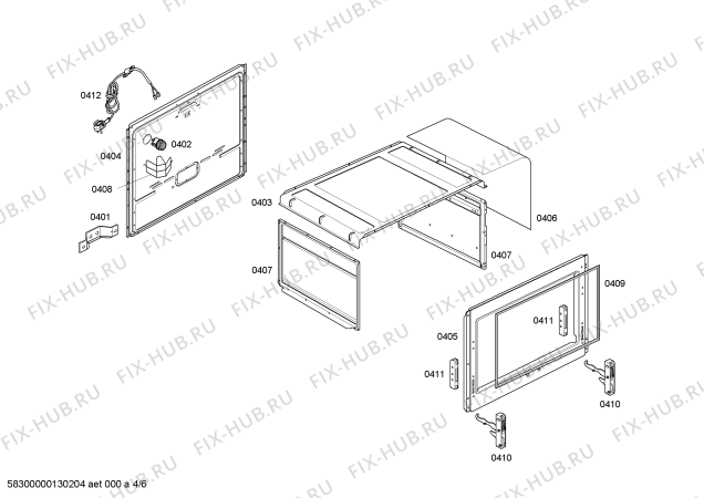 Взрыв-схема плиты (духовки) Bosch HEK13J19EH PERF 30 EMP BCO GE 127V - Схема узла 04