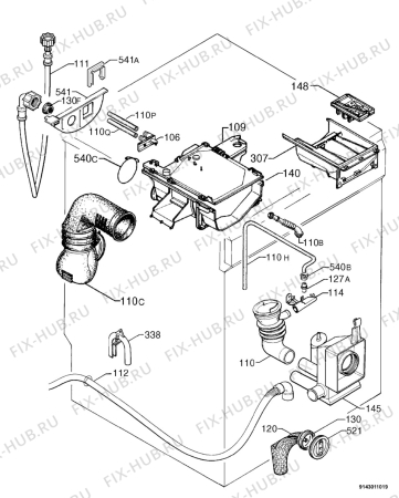 Взрыв-схема стиральной машины Privileg 639863_20021 - Схема узла Hydraulic System 272