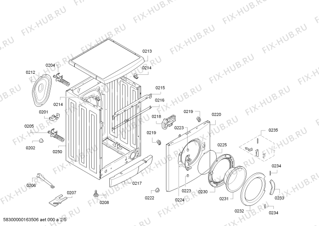 Схема №5 KWF61417 Koenic с изображением Инструкция по установке/монтажу для стиралки Bosch 00724670