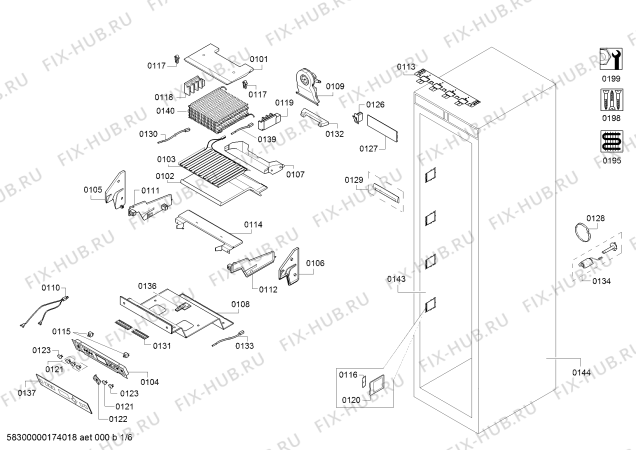 Схема №6 T24ID800LP с изображением Кронштейн для холодильника Bosch 00753436