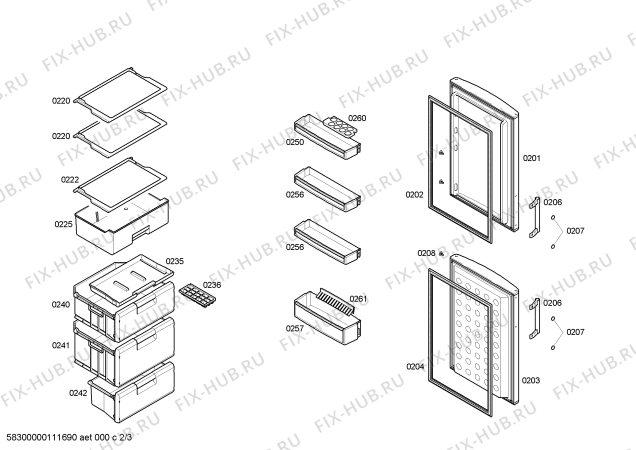 Схема №3 KG39S310 с изображением Поднос для холодильника Siemens 00443957