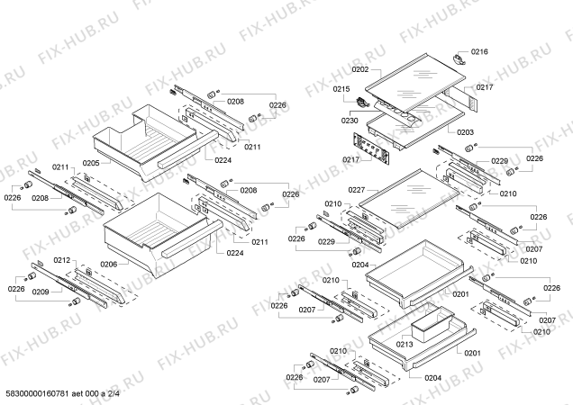 Схема №4 K8125X0 с изображением Крепеж для холодильника Bosch 00617421