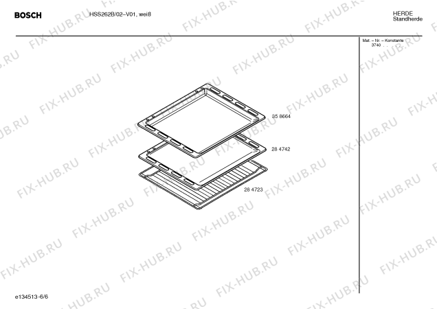 Схема №6 HSS262B с изображением Стеклокерамика для плиты (духовки) Bosch 00215111
