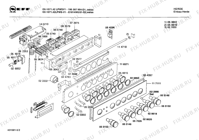 Схема №4 E1814W0 EX-1071.42LPWS-V1 с изображением Инструкция по эксплуатации для электропечи Bosch 00514165