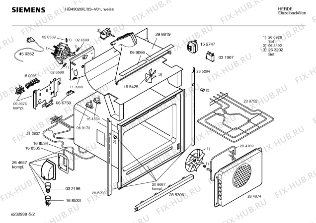 Схема №4 HB49621EU с изображением Держатель для плиты (духовки) Siemens 00265839