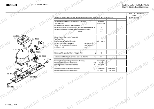 Взрыв-схема холодильника Bosch KGU34121GB - Схема узла 04