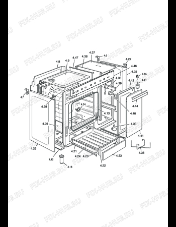 Схема №6 DEMW 9642 B с изображением Обшивка для духового шкафа DELONGHI 35C91B71D1