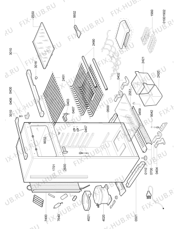 Схема №3 ARG 462 с изображением Элемент корпуса для холодильной камеры Whirlpool 481245298192