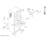 Схема №4 KG46NAI11J Tiger с изображением Дверь морозильной камеры для холодильной камеры Bosch 00713699