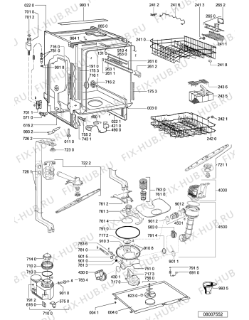 Схема №2 GSIK 6518 IN с изображением Панель для посудомойки Whirlpool 480140100656