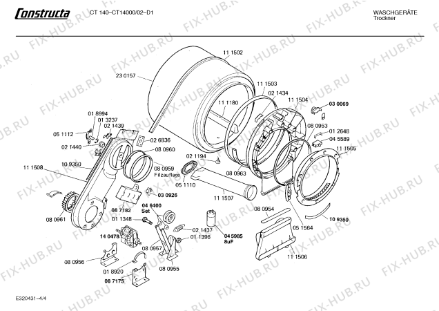Схема №3 CT14000 CT 140 с изображением Панель для сушильной машины Bosch 00270750