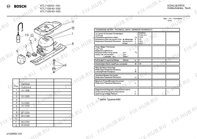 Взрыв-схема холодильника Bosch KTL7120 - Схема узла 02