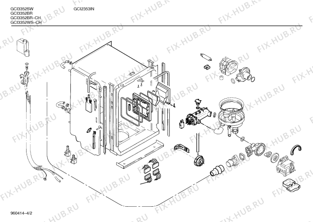 Схема №8 SR5BTA7 с изображением Кнопка для посудомойки Bosch 00030977