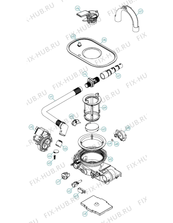 Взрыв-схема посудомоечной машины Atag VW6055ST XL NL   -VW6055STUU-A01 (341710, DW70.3) - Схема узла 08