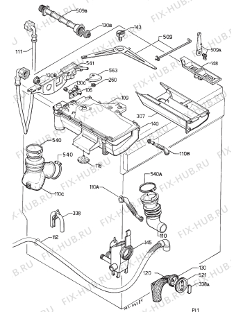 Взрыв-схема стиральной машины Castor CC952P - Схема узла Hydraulic System 272