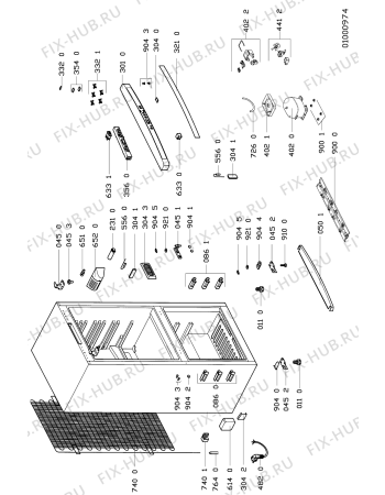 Схема №3 ART 741/G с изображением Переключатель для холодильника Whirlpool 481241128578