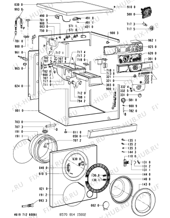 Схема №2 AWM 8143-GB с изображением Декоративная панель для стиральной машины Whirlpool 481245310109