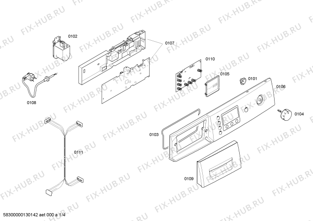 Схема №3 WD12D468TI Silver WD5125 с изображением Корпус для стиральной машины Siemens 00234683