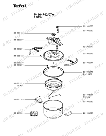 Схема №1 P4464742/07B с изображением Котелка Tefal SS-981383