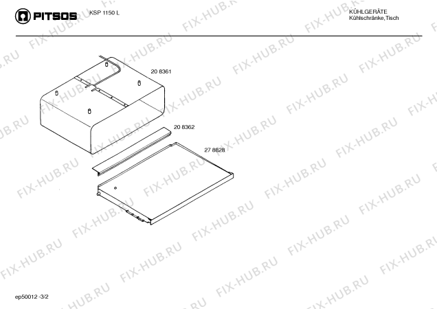Схема №2 KSP1150L с изображением Осушитель для холодильника Bosch 00093904