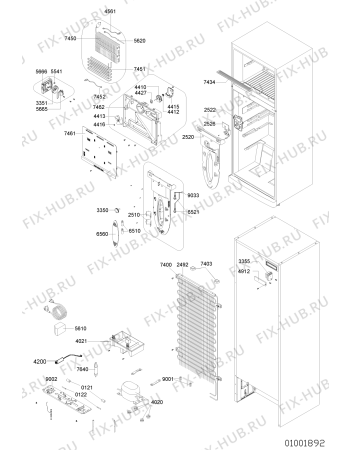 Схема №2 ARC4324 (F090353) с изображением Проводка для стиральной машины Indesit C00328517
