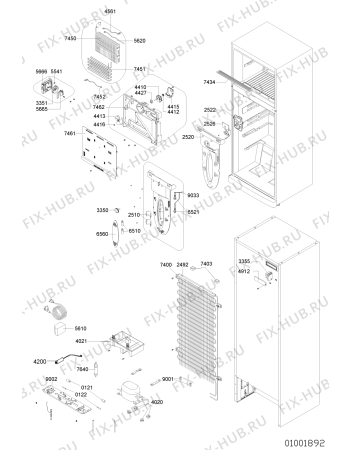 Схема №2 WBM 650/IX с изображением Микрокомпрессор для холодильника Whirlpool 481241848968